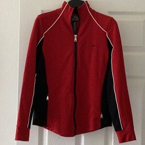 Ralph Lauren Women's Red and Black Bomber Jacket